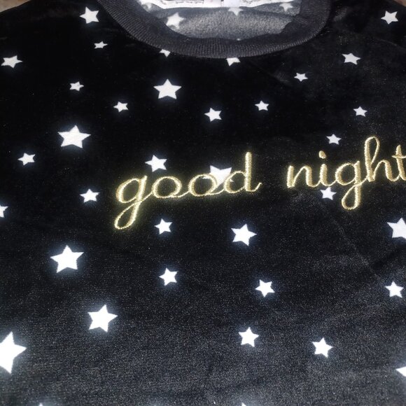 Joyspun Women's Pajama Shirt M (8-10) Black & White - Picture 2 of 5